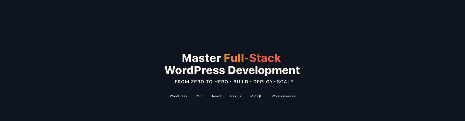 Learn Full Stack WordPress Development cover